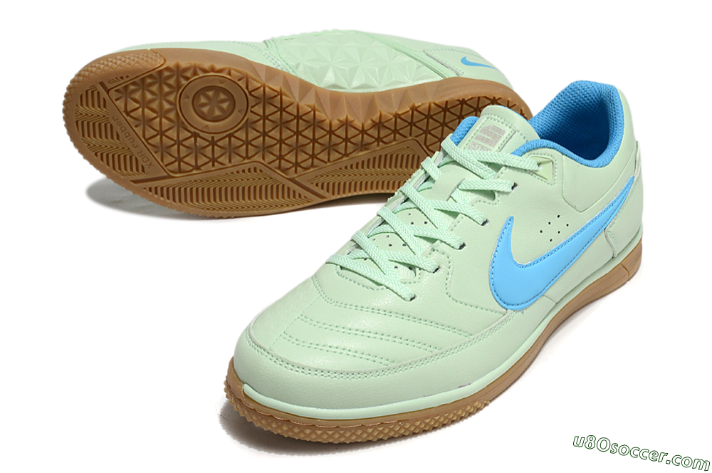 Nike Street Gato IC Indoor & Futsal Soccer Shoes - Avocado/Blue/Brown 3