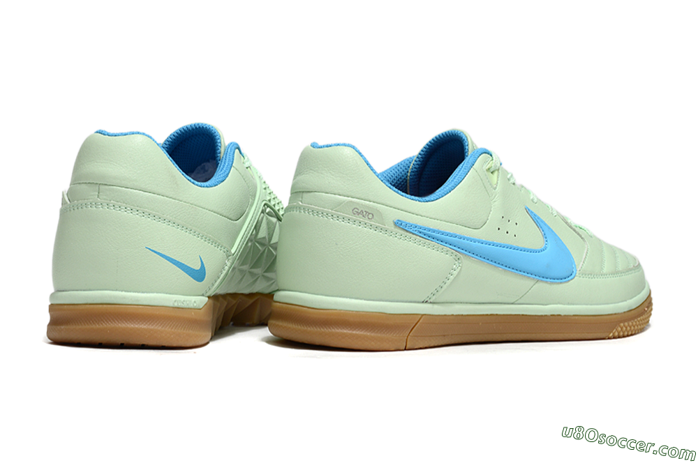Nike Street Gato IC Indoor & Futsal Soccer Shoes - Avocado/Blue/Brown 6