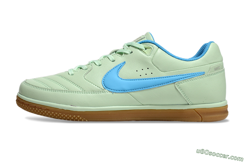Nike Street Gato IC Indoor & Futsal Soccer Shoes - Avocado/Blue/Brown 2