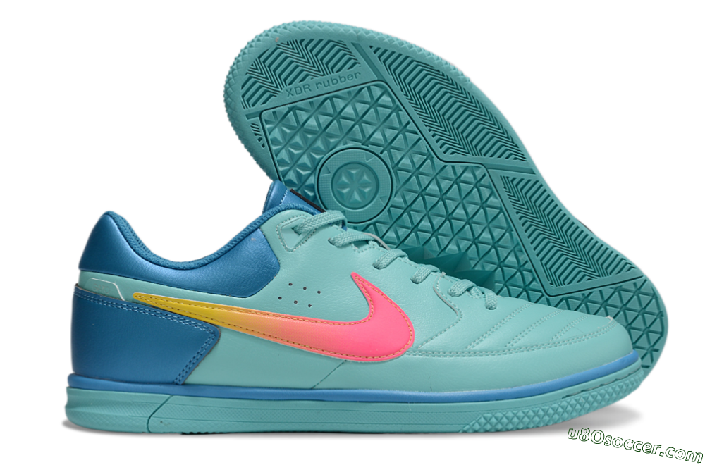 Nike Street Gato IC Indoor & Futsal Soccer Shoes - Jade/Pink/Yellow/Blue 1