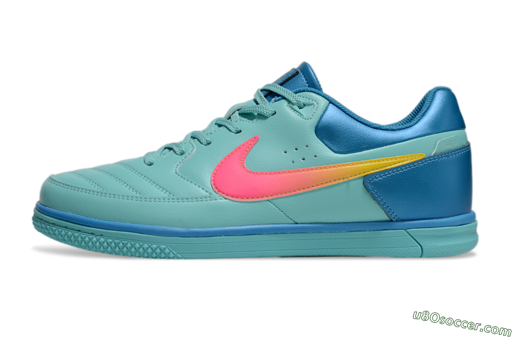Nike Street Gato IC Indoor & Futsal Soccer Shoes - Jade/Pink/Yellow/Blue 2