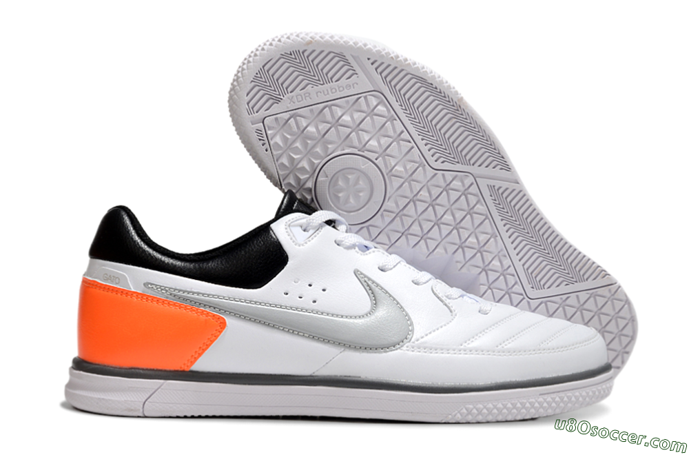 Nike Street Gato IC Indoor & Futsal Soccer Shoes - White/Grey/Yellow/Black 1