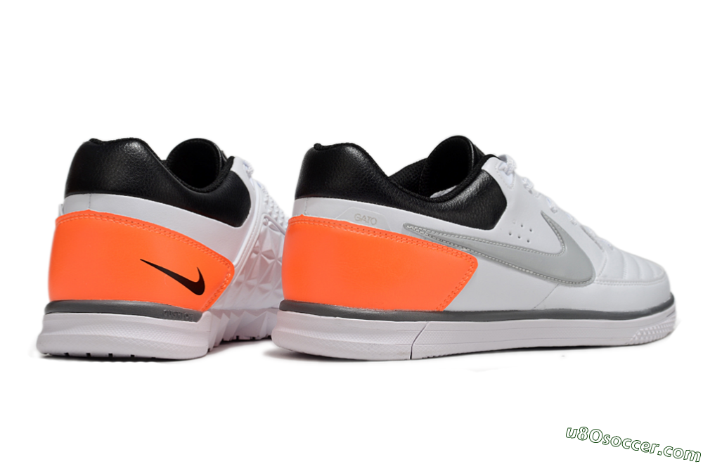 Nike Street Gato IC Indoor & Futsal Soccer Shoes - White/Grey/Yellow/Black 6