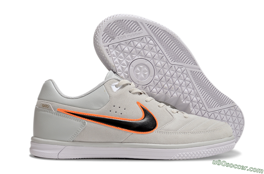 Nike Street Gato IC Indoor & Futsal Soccer Shoes - Grey/Black/Yellow 1