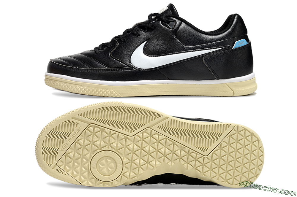 Nike Street Gato IC Indoor & Futsal Soccer Shoes - Black/White/Beige 0