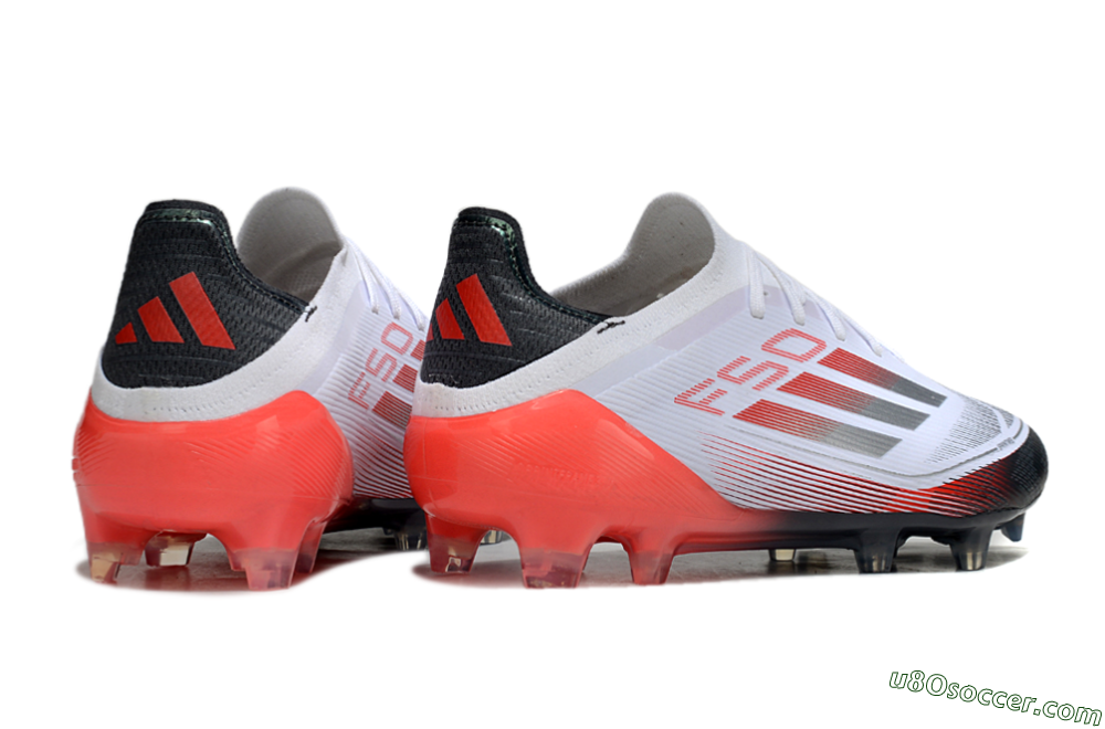 Adidas F50 Elite FG Firm Ground Soccer Cleats - White/Silver/Red/Black 6