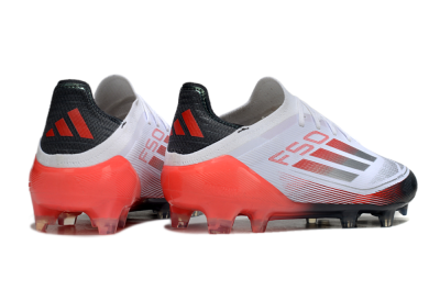 Adidas F50 Elite FG Firm Ground Soccer Cleats - White/Silver/Red/Black