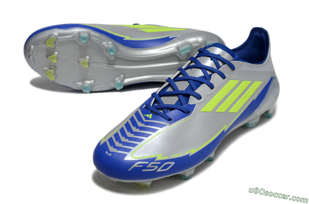 Adidas F50 Elite FG Firm Ground Soccer Cleats - Silver/Yellow/Blue 3