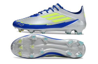 Adidas F50 Elite FG Firm Ground Soccer Cleats - Silver/Yellow/Blue