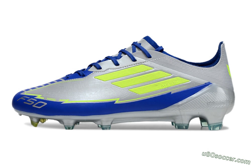 Adidas F50 Elite FG Firm Ground Soccer Cleats - Silver/Yellow/Blue 2