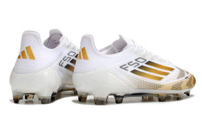 Adidas F50 Elite FG Firm Ground Soccer Cleats - White/Gold/Black