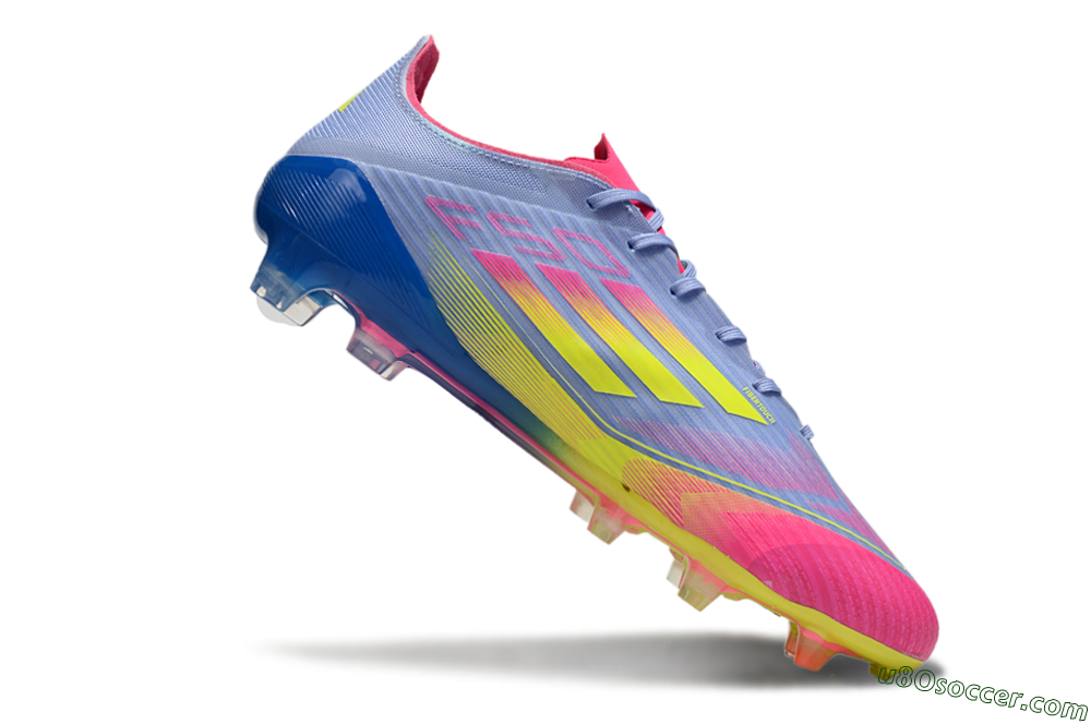 Adidas F50 Elite FG Firm Ground Soccer Cleats - Blue/Pink/Yellow 4