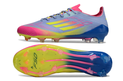 Adidas F50 Elite FG Firm Ground Soccer Cleats - Blue/Pink/Yellow