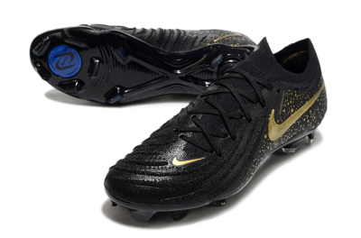 Nike Phantom Luna Elite NU FG Firm Ground Soccer Cleats - Black/Gold/Blue
