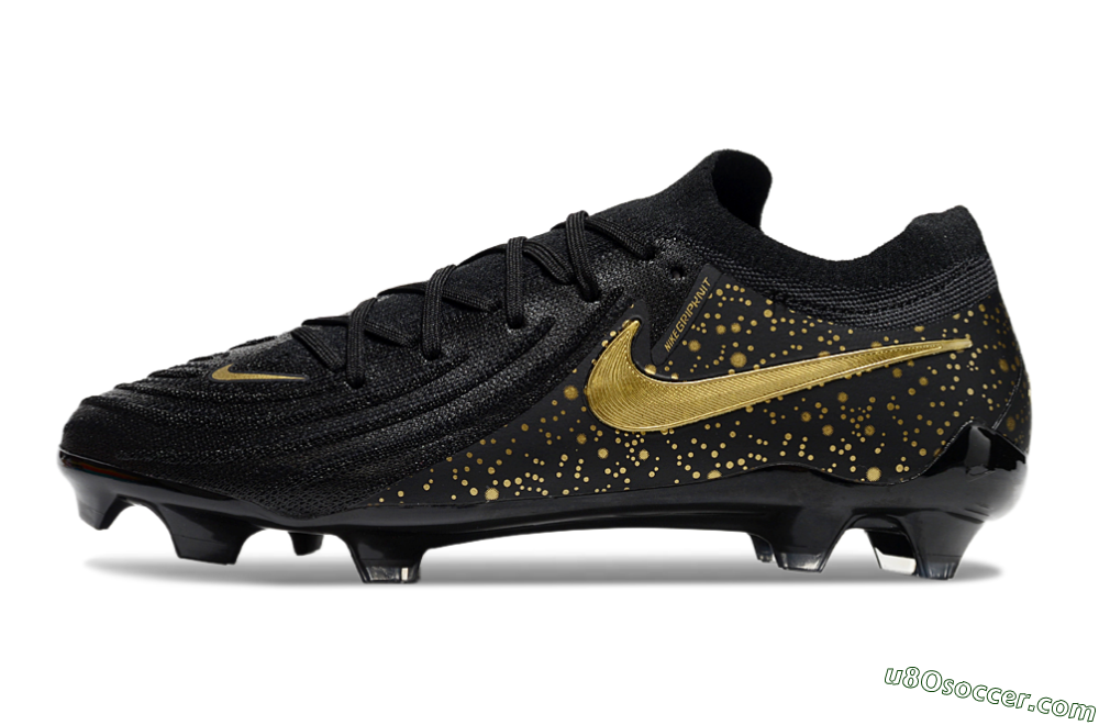 Nike Phantom Luna Elite NU FG Firm Ground Soccer Cleats - Black/Gold/Blue 2