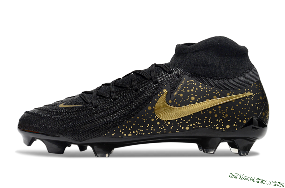 Nike Phantom Luna Elite NU FG Firm Ground Soccer Cleats - Black/Gold/Blue 2