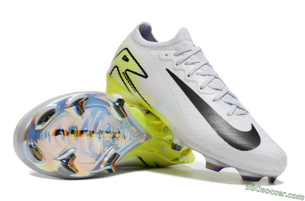 Nike Air Zoom Mercurial Vapor 16 Elite FG Firm Ground Soccer Cleats - White/Black/Yellow 0