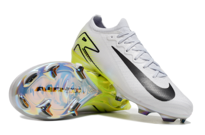 Nike Air Zoom Mercurial Vapor 16 Elite FG Firm Ground Soccer Cleats - White/Black/Yellow