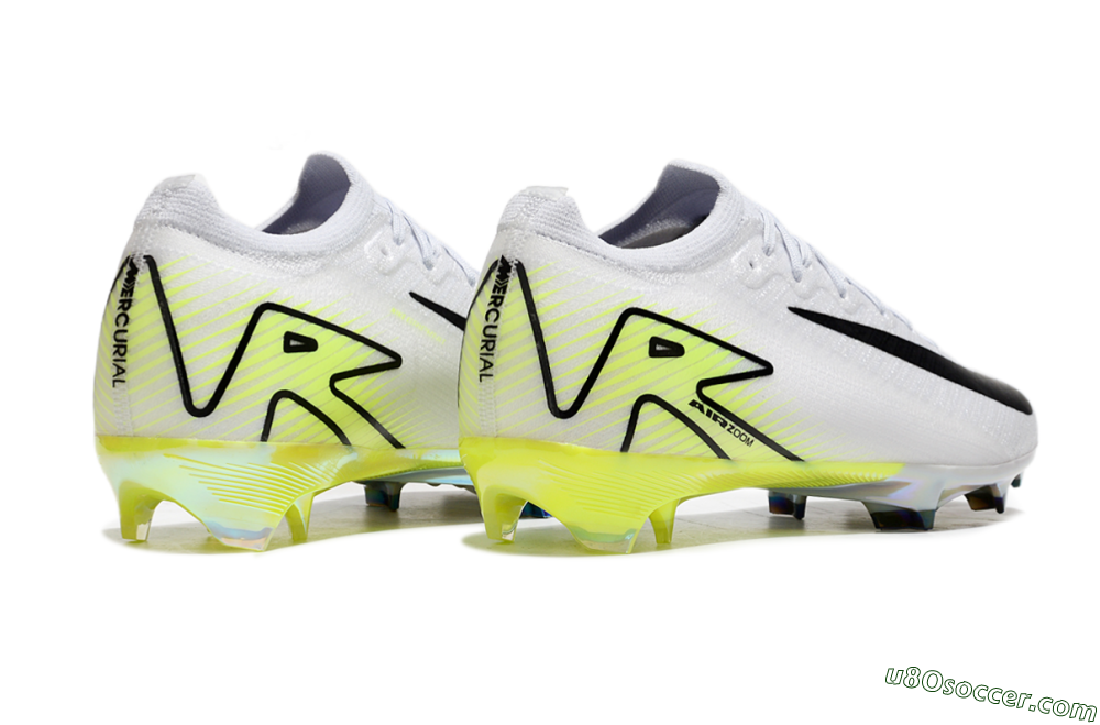 Nike Air Zoom Mercurial Vapor 16 Elite FG Firm Ground Soccer Cleats - White/Black/Yellow 6