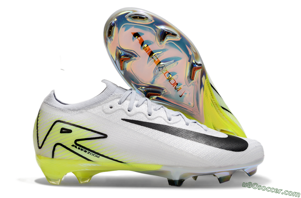 Nike Air Zoom Mercurial Vapor 16 Elite FG Firm Ground Soccer Cleats - White/Black/Yellow 1