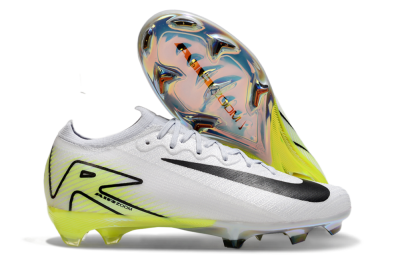 Nike Air Zoom Mercurial Vapor 16 Elite FG Firm Ground Soccer Cleats - White/Black/Yellow