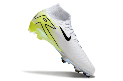 Nike Air Zoom Mercurial Superfly 10 Elite FG Firm Ground Soccer Cleats - White/Black/Yellow