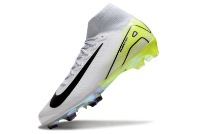 Nike Air Zoom Mercurial Superfly 10 Elite FG Firm Ground Soccer Cleats - White/Black/Yellow