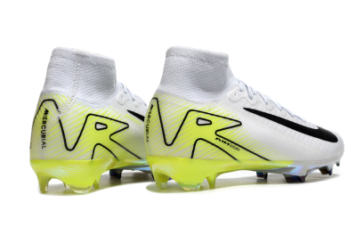 Nike Air Zoom Mercurial Superfly 10 Elite FG Firm Ground Soccer Cleats - White/Black/Yellow