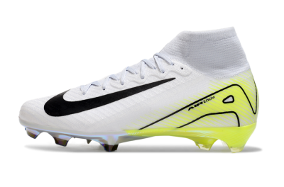 Nike Air Zoom Mercurial Superfly 10 Elite FG Firm Ground Soccer Cleats - White/Black/Yellow
