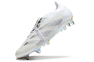 Adidas Predator Elite 25 Foldover Tongue SG Soft Ground Soccer Cleats - Beige/Silver/White