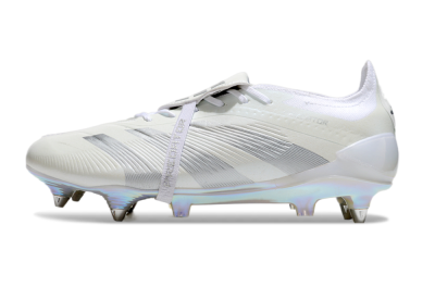 Adidas Predator Elite 25 Foldover Tongue SG Soft Ground Soccer Cleats - Beige/Silver/White