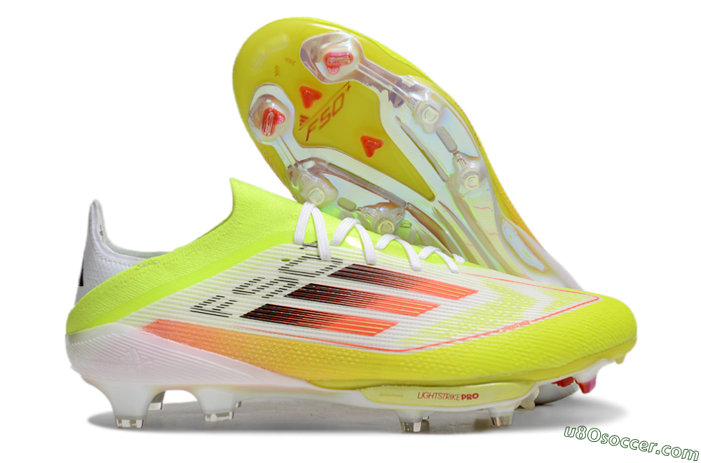 Adidas F50+ Elite Lightstrike FG Firm Ground Soccer Cleats - Yellow/White/Black 1