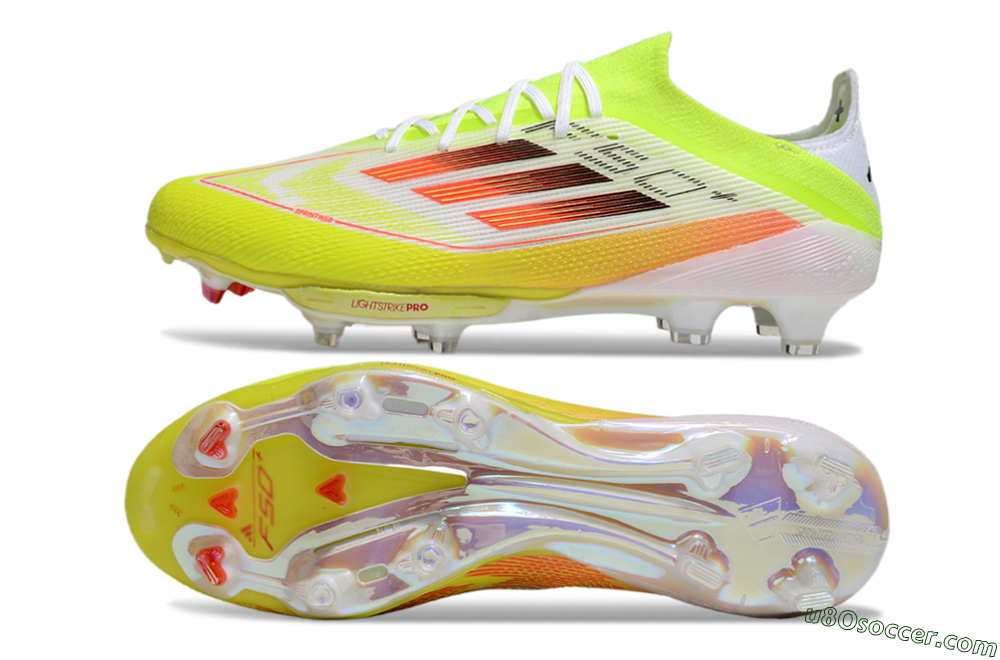 Adidas F50+ Elite Lightstrike FG Firm Ground Soccer Cleats - Yellow/White/Black 0