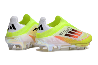 Adidas F50+ Elite Lightstrike Laceless FG Firm Ground Soccer Cleats - Yellow/White/Black