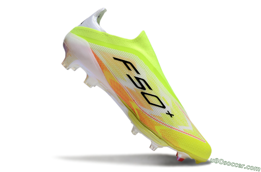 Adidas F50+ Elite Lightstrike Laceless FG Firm Ground Soccer Cleats - Yellow/White/Black 4
