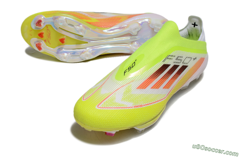 Adidas F50+ Elite Lightstrike Laceless FG Firm Ground Soccer Cleats - Yellow/White/Black 3
