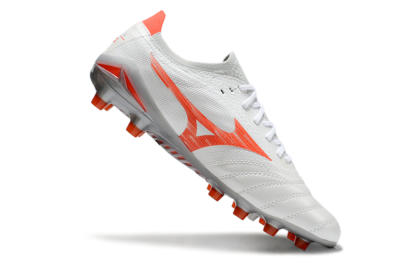Mizuno Morelia Neo 4 Bate FG Firm Ground Soccer Cleats - White/Red/Grey