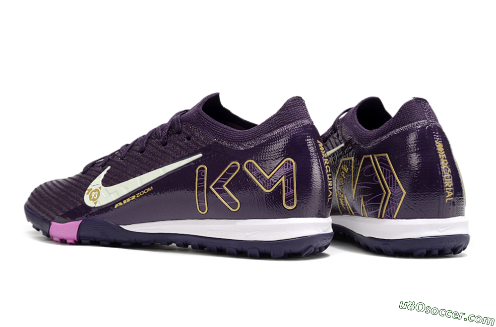 Nike Air Zoom Mercurial Vapor 16 Elite TF Artificial Turf Soccer Shoes - Purple/White/Yellow 5