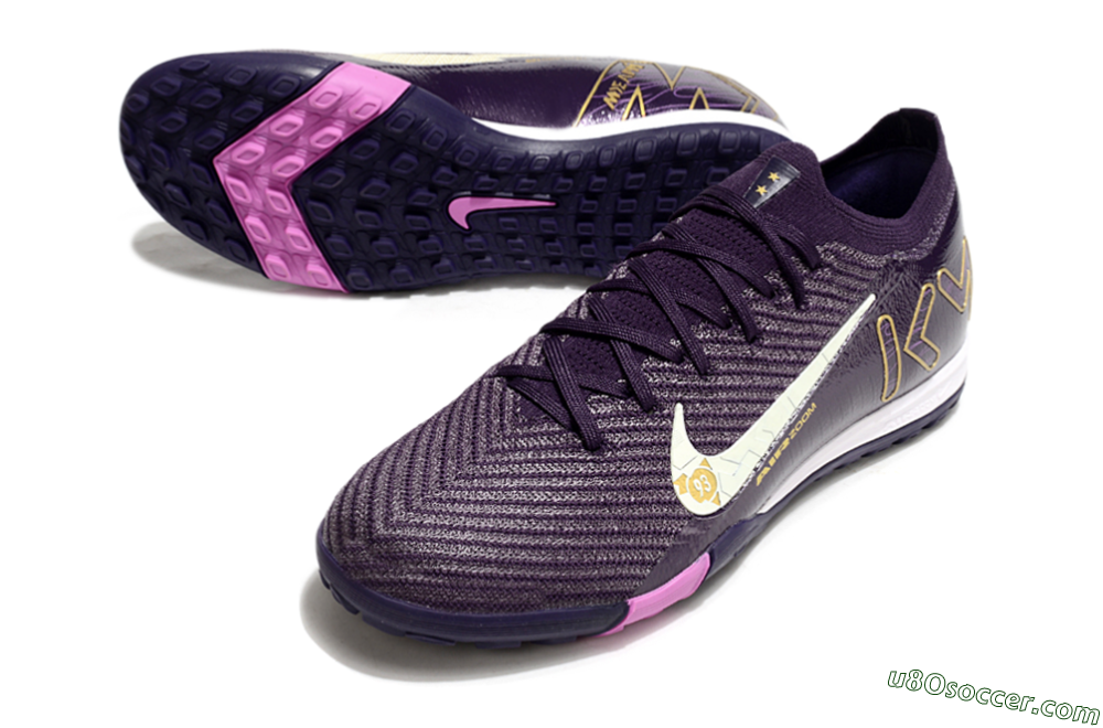Nike Air Zoom Mercurial Vapor 16 Elite TF Artificial Turf Soccer Shoes - Purple/White/Yellow 3