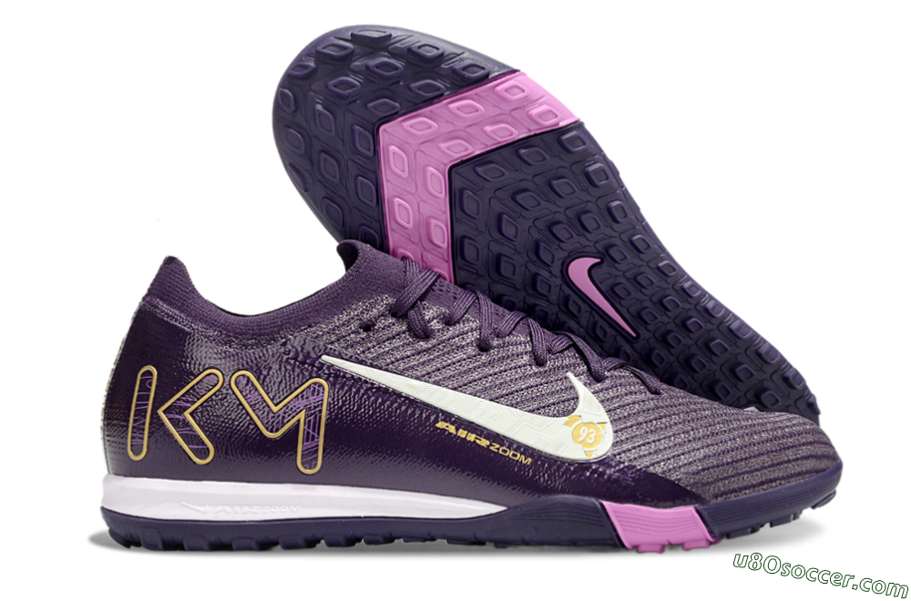 Nike Air Zoom Mercurial Vapor 16 Elite TF Artificial Turf Soccer Shoes - Purple/White/Yellow 1