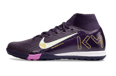 Nike Air Zoom Mercurial Superfly 10 Elite TF Artificial Turf Soccer Shoes - Purple/White/Gold