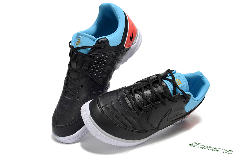 Nike Street Gato IC Indoor & Futsal Soccer Shoes - Black/Blue/Red 3