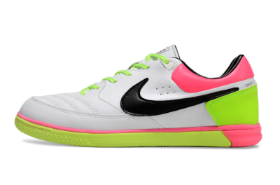 Nike Street Gato IC Indoor & Futsal Soccer Shoes - White/Black/Pink/Yellow