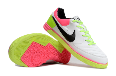 Nike Street Gato IC Indoor & Futsal Soccer Shoes - White/Black/Pink/Yellow