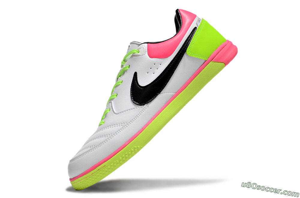 Nike Street Gato IC Indoor & Futsal Soccer Shoes - White/Black/Pink/Yellow 5