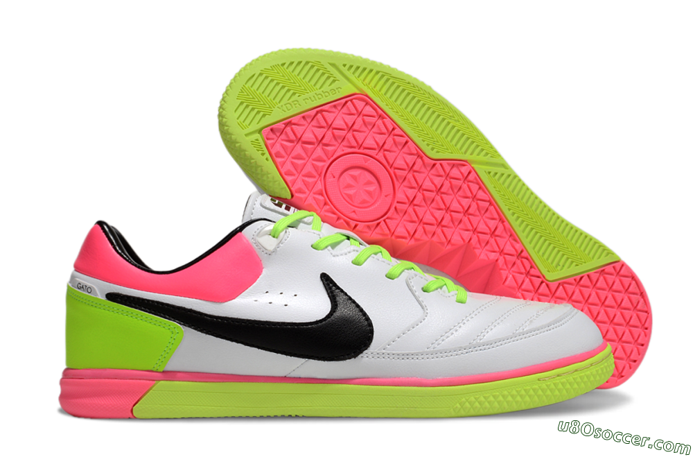 Nike Street Gato IC Indoor & Futsal Soccer Shoes - White/Black/Pink/Yellow 1