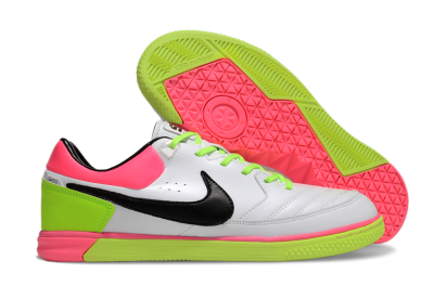 Nike Street Gato IC Indoor & Futsal Soccer Shoes - White/Black/Pink/Yellow