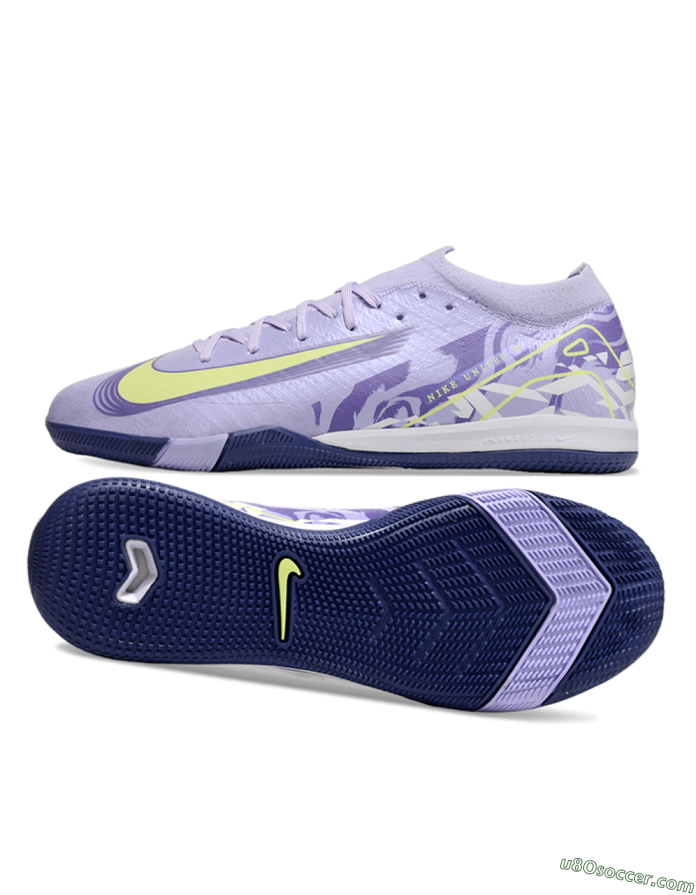 Nike Air Zoom Mercurial Vapor 16 Elite IC Indoor & Futsal Soccer Shoes - Purple/Yellow/White 0