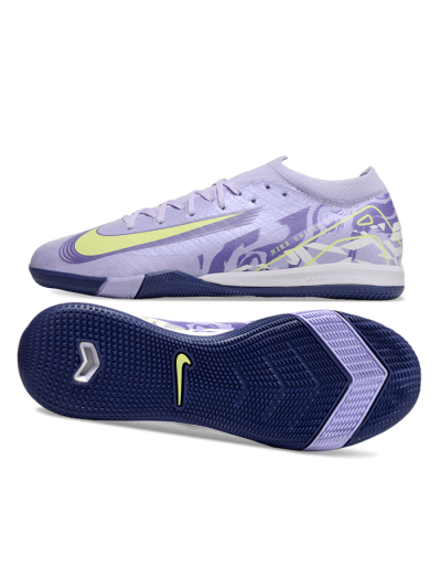 Nike Air Zoom Mercurial Vapor 16 Elite IC Indoor & Futsal Soccer Shoes - Purple/Yellow/White