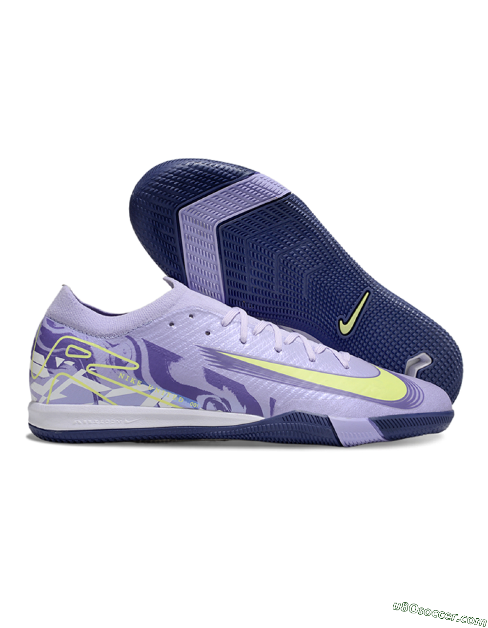 Nike Air Zoom Mercurial Vapor 16 Elite IC Indoor & Futsal Soccer Shoes - Purple/Yellow/White 1